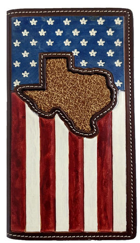 Texas & USA Leather Rodeo Wallet