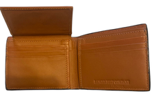 Load image into Gallery viewer, Western Dark Tan Floral Leather Bi-Fold Wallet