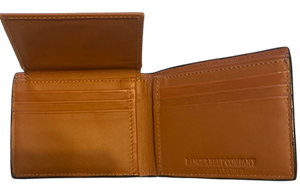 Western Dark Tan Floral Leather Bi-Fold Wallet