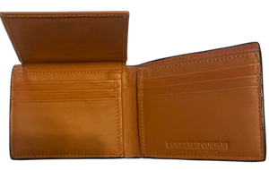 Western Ostrich and Tan Tooled Leather Bi-Fold Wallet