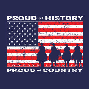 "History" Cowboys Unlimited Adult T-Shirt - Front Print Only