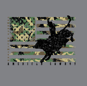"Camo Bull" Cowboys Unlimited Adult T-Shirt - Front Print Only