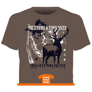"Dying Breed" Cowboys Unlimited Adult T-Shirt