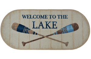 "Welcome to the Lake" Area Oval Rug - 20" x 44"