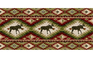 "Yukon Red" Moose Area Rug - Choose From 2 Sizes!