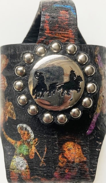 Vintage Cowgirl Western Cellphone (Flip Phone) Holder with Team Roper Concho