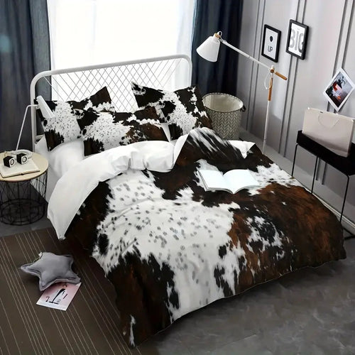 Cowhide Print 2-Piece Duvet Bedding Set - Twin