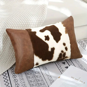 Faux Cowhide Accent Pillow - 12" x 20"