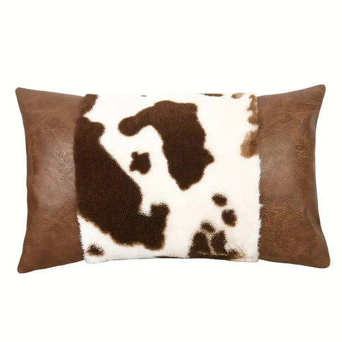 Faux Cowhide Accent Pillow - 12