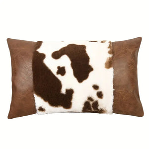 Faux Cowhide Accent Pillow - 12" x 20"