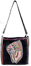 Load image into Gallery viewer, 100% Genuine Leather Hand Embroidered Mini Tote - Choose From 2 Colors!