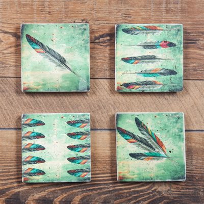 Feather Coaster Set