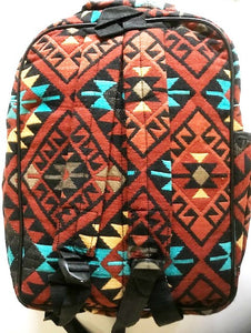 Southwestern "Santa Fe" Style Backpack Rust