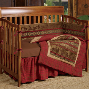"Baby Cascade Lodge" 3-Pc Crib Bedding Set