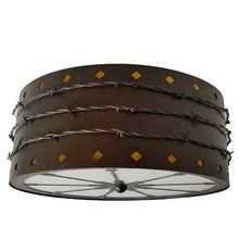 Load image into Gallery viewer, Barb Wire Ceiling Light - 16&quot; Diameter