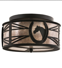 Load image into Gallery viewer, Horseshoe Flush Mount Ceiling Light -14.5&quot; Diameter