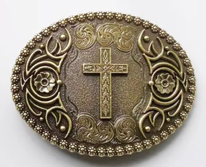 Christian Cross Metal Belt Buckle