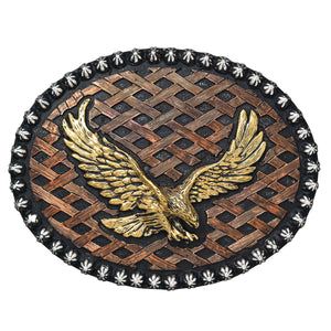 Flying Eagle Berry Edged Belt Buckle