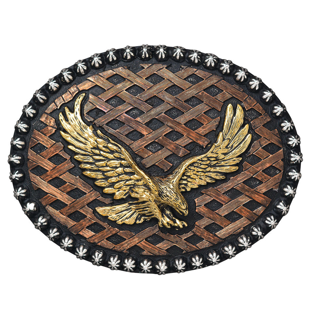 Flying Eagle Berry Edged Belt Buckle