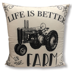 "Life is Better on the Farm" Western Accent Pillow