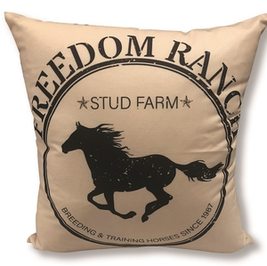 "Freedom Ranch Creme" Western Accent Pillow
