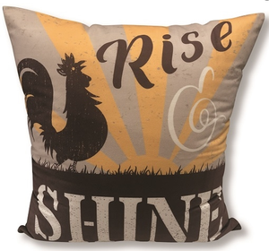 "Rise Shine" Western Accent Pillow