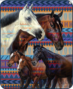 "Southwest Horse" Medium Weight Blanket