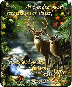 "Deer Creek" Medium Weight Blanket with Scripture