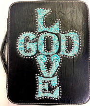 Load image into Gallery viewer, Western Bible Cover with Embroidered LOVE GOD - Choose From 2 Colors!