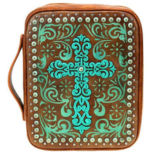 Load image into Gallery viewer, Swirl Cross Bible Cover - Choose From 3 Colors!