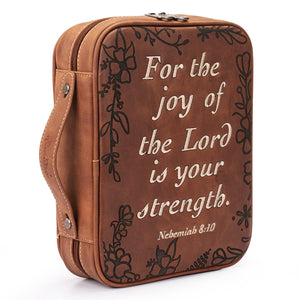 "The Joy of the Lord" Western Bible Cover Brown