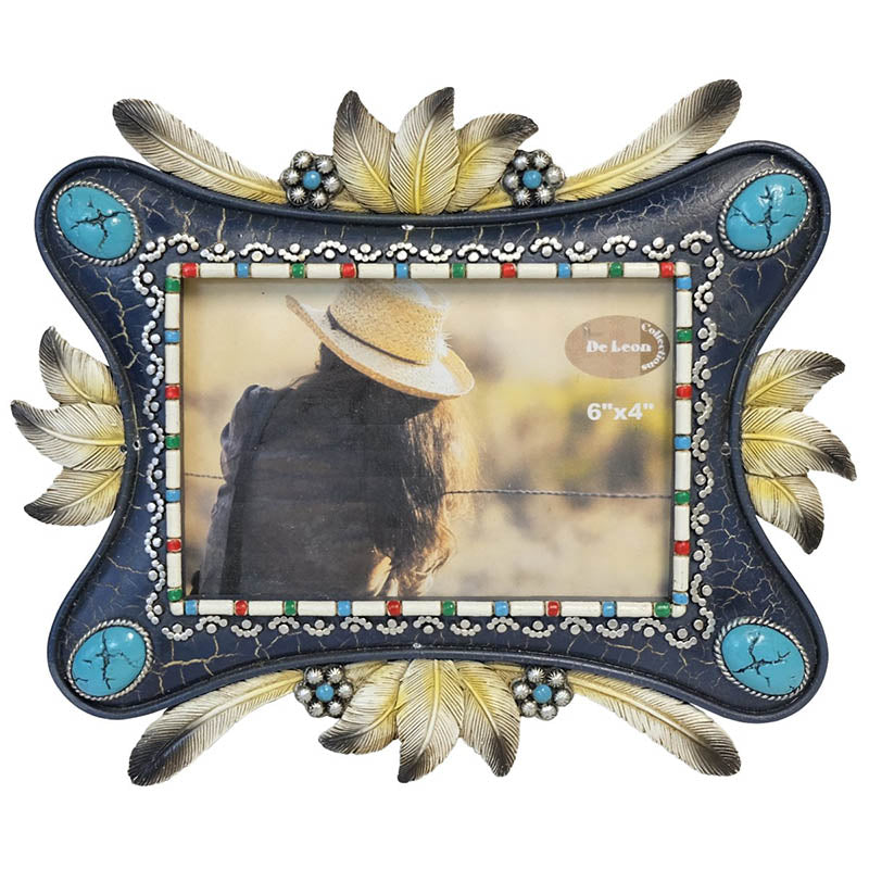 Feathers & Concho Picture Frame - 4