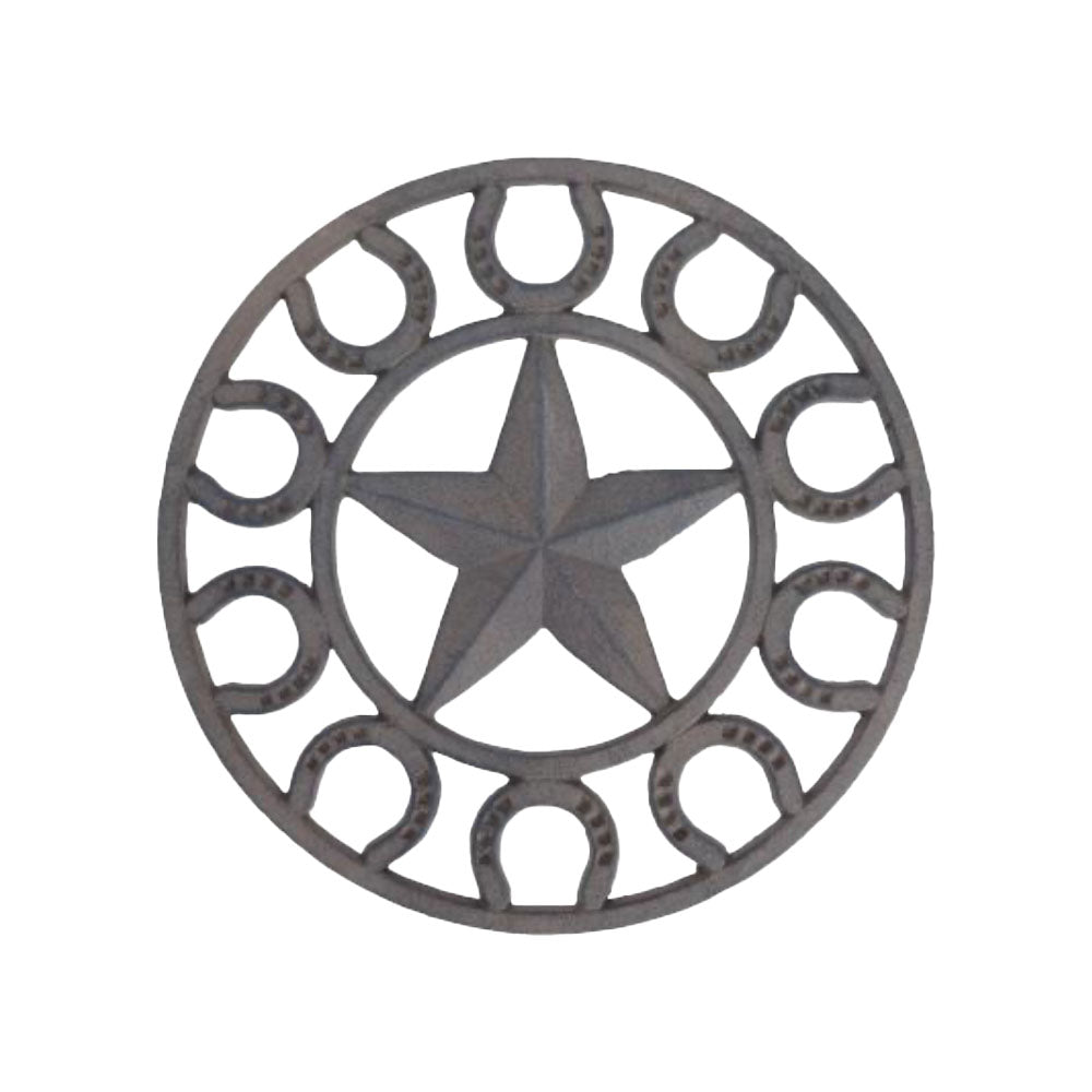 Star Horse Shoe Trivet - Cast Iron
