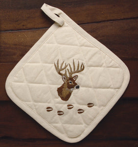 "Deer" 100% Cotton Embroidered Pot Holder