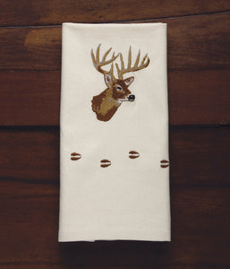 "Deer" 100% Cotton Embroidered Kitchen Towel