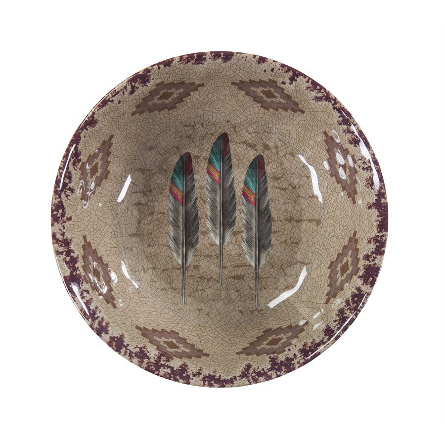 Feather Design Melamine Bowl