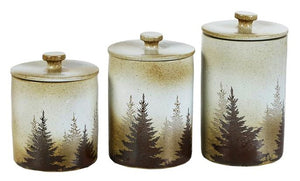 "Clearwater Pines" 3-Piece Canister Set