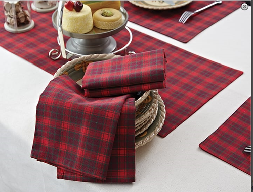 Plaid Kitchen Towels 100% Cotton (Set of 2)