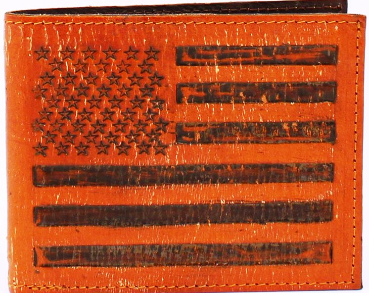 Western Distressed USA Flag Bi-Fold Wallet