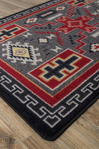 "Double Cross Gray" Southwestern Area Rugs - Choose from 6 Sizes!