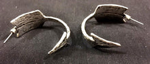 Load image into Gallery viewer, Western Curved Arrow Silver Earrings