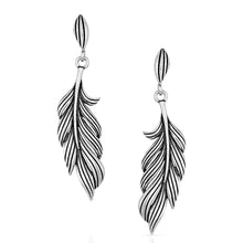 Load image into Gallery viewer, Frayed Singleton Feather Earrings