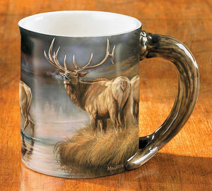 "Autumn Mist"  Elk Sculpted Coffee Mug