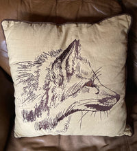 Load image into Gallery viewer, Embroidered Fox Accent Pillow Cover