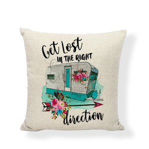 "Get Lost" Camping Accent Pillow 18" x 18"