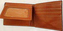 Load image into Gallery viewer, Western Tan Bi-Fold Wallet with Buckskin Lacing