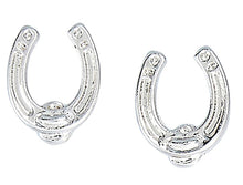 Load image into Gallery viewer, Horseshoe Earrings with Cowboy Hat Gift Box