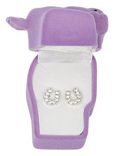 Load image into Gallery viewer, Rhinestone Horseshoe Earrings with Horse Head Gift Box (Choose Color)