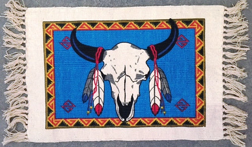 Feather Skull Western Placemat