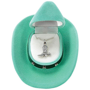 Cowboy Boot Necklace - Cowboy Hat Gift Box